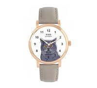 Toff London Ladies Blue British Shorthair Cat Head Watch