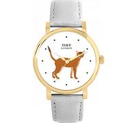Toff London Ladies Brown Abyssinian Cat Watch