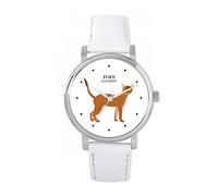 Toff London Ladies Brown Abyssinian Cat Watch