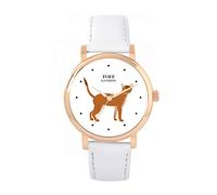 Toff London Ladies Brown Abyssinian Cat Watch