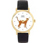 Toff London Ladies Brown Abyssinian Cat Watch