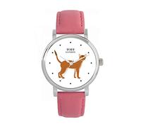Toff London Ladies Brown Abyssinian Cat Watch