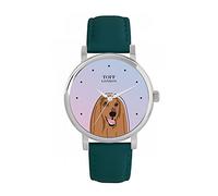 Toff London Ladies Brown Afghan Hound Dog Head Watch