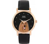 Toff London Ladies Brown Afghan Hound Dog Head Watch