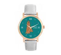 Toff London Ladies Brown Afghan Hound Dog Watch