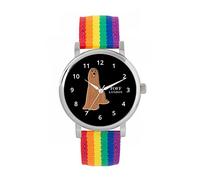 Toff London Ladies Brown Afghan Hound Dog Watch