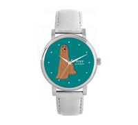 Toff London Ladies Brown Afghan Hound Dog Watch