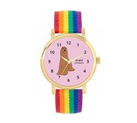 Toff London Ladies Brown Afghan Hound Dog Watch