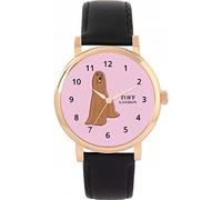 Toff London Ladies Brown Afghan Hound Dog Watch