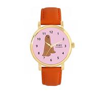 Toff London Ladies Brown Afghan Hound Dog Watch