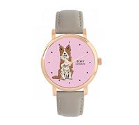Toff London Ladies Brown and White Border Collie Dog Watch