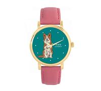 Toff London Ladies Brown and White Border Collie Dog Watch