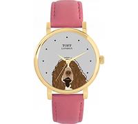 Toff London Ladies Brown and White Springer Spaniel Dog Head Watch