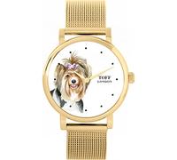 Toff London Ladies Brown Biewer Terrier Dog Head Watch