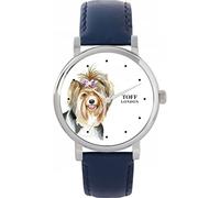 Toff London Ladies Brown Biewer Terrier Dog Head Watch