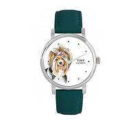 Toff London Ladies Brown Biewer Terrier Dog Head Watch