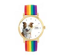 Toff London Ladies Brown Border Collie Dog Head Watch