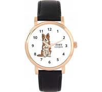Toff London Ladies Brown Border Collie Dog Watch
