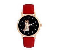 Toff London Ladies Brown Border Collie Dog Watch
