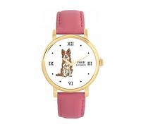 Toff London Ladies Brown Border Collie Dog Watch