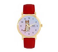 Toff London Ladies Brown Border Collie Dog Watch