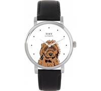 Toff London Ladies Brown Cockapoo Dog Head Watch