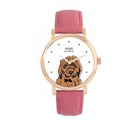 Toff London Ladies Brown Cockapoo Dog Head Watch