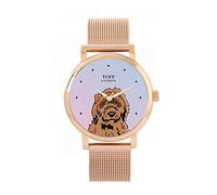 Toff London Ladies Brown Cockapoo Dog Head Watch