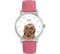 Toff London Ladies Brown Cockapoo Dog Head Watch