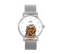 Toff London Ladies Brown Cockapoo Dog Head Watch