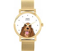 Toff London Ladies Brown Cocker Spaniel Dog Head Watch