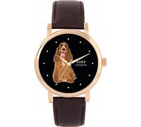 Toff London Ladies Brown Cocker Spaniel Dog Watch