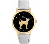 Toff London Ladies Brown German Rex Cat Watch