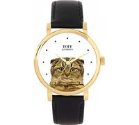 Toff London Ladies Brown Scottish Fold Cat Head Watch