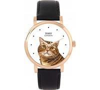 Toff London Ladies Brown Scottish Straight Cat Head Watch