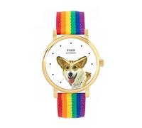Toff London Ladies Brown Welsh Corgi Dog Head Watch
