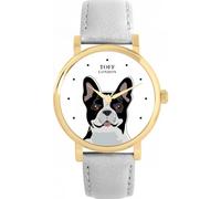 Toff London Ladies French Bulldog Dog Head Watch