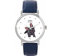 Toff London Ladies Grey French Bulldog Watch
