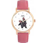 Toff London Ladies Grey French Bulldog Watch