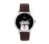 Toff London Ladies Grey Miniature Schnauzer Dog Head Watch
