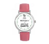 Toff London Ladies Keep Calm and Play Darts Green Batons Watch