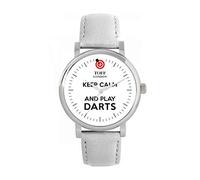 Toff London Ladies Keep Calm and Play Darts Red Bullseye Watch