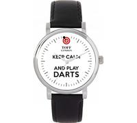 Toff London Ladies Keep Calm and Play Darts Red Bullseye Watch