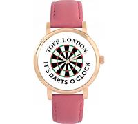 Toff London Ladies Large Its Darts Oclock White Watch