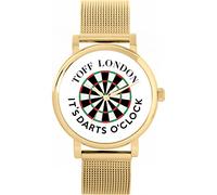Toff London Ladies Large Its Darts Oclock White Watch