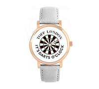 Toff London Ladies Large Its Darts Oclock White Watch