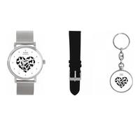 Toff London Ladies Love Cats Gift Set with Keyring, 38mm Case 3atm Water Resistant, Custom Designed Quartz Movement Luxury Fashionable