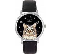 Toff London Ladies Maine Coon Cat Head Watch