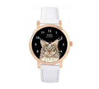 Toff London Ladies Maine Coon Cat Head Watch