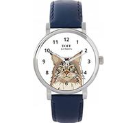 Toff London Ladies Maine Coon Cat Head Watch
